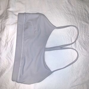 Lululemon White Flow Y Sports Bra